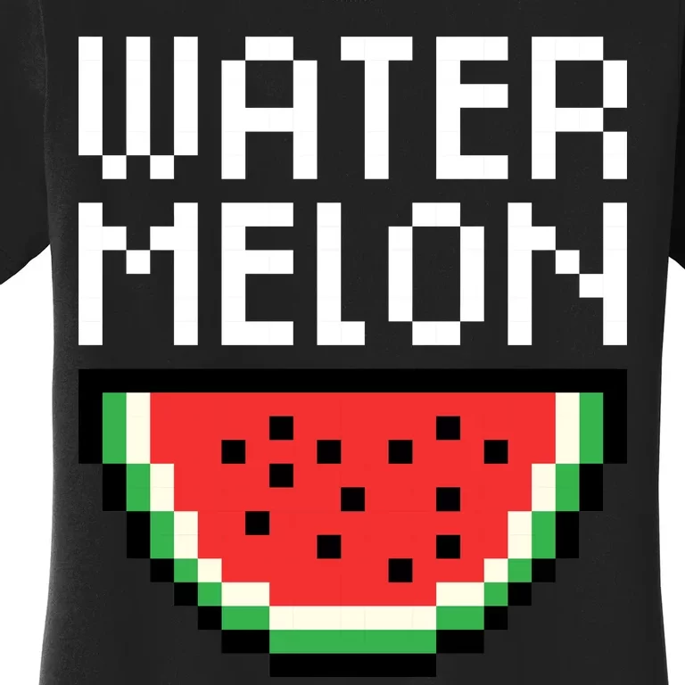 Watermelon Pixelated Retro Women's T-Shirt