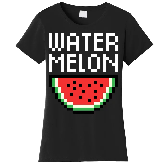 Watermelon Pixelated Retro Women's T-Shirt