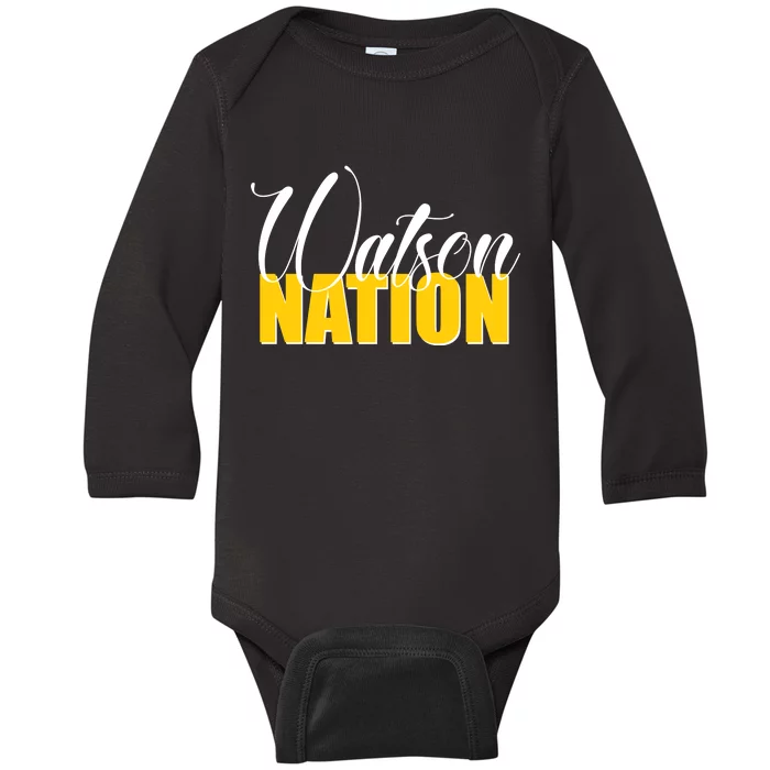 Watson Nation Baby Long Sleeve Bodysuit