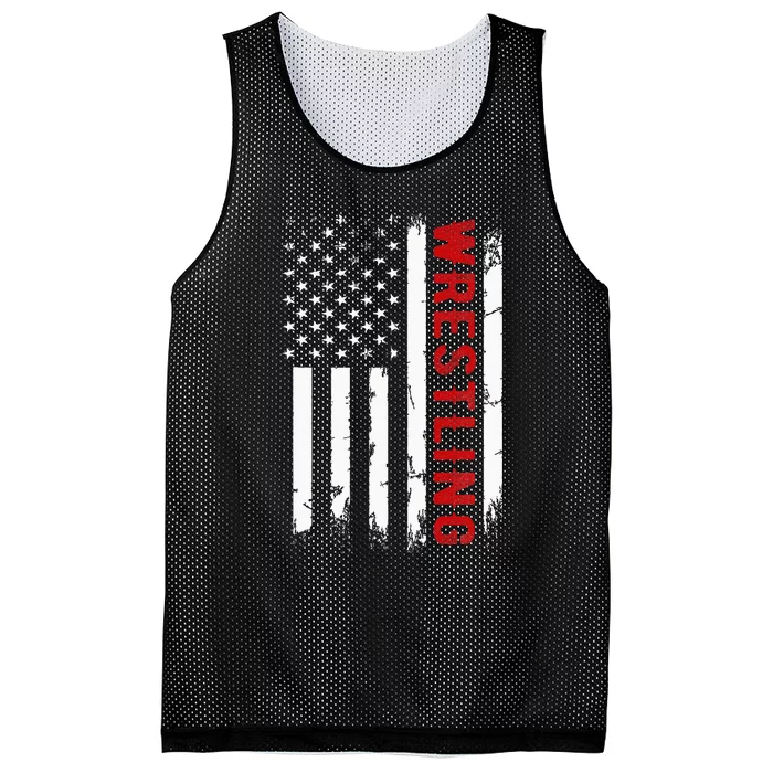 Wrestling American Usa Flag Mesh Reversible Basketball Jersey Tank