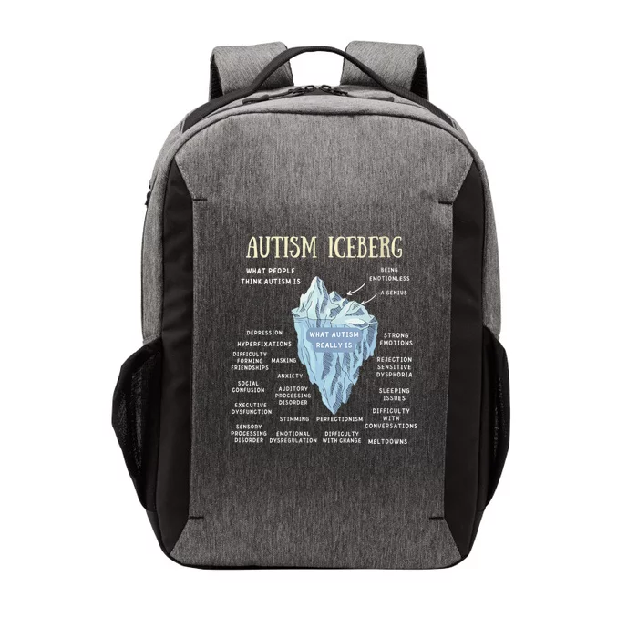 Wo Accept Understand Love Autism Awareness Autism Iceberg V-Neck Vector Backpack