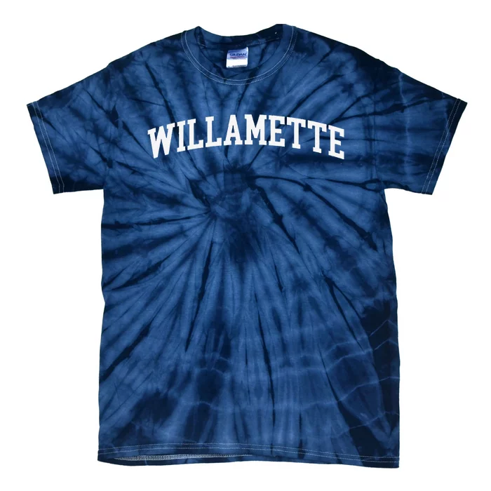 Willamette Arch Vintage Retro College Athletic Sports Tie-Dye T-Shirt