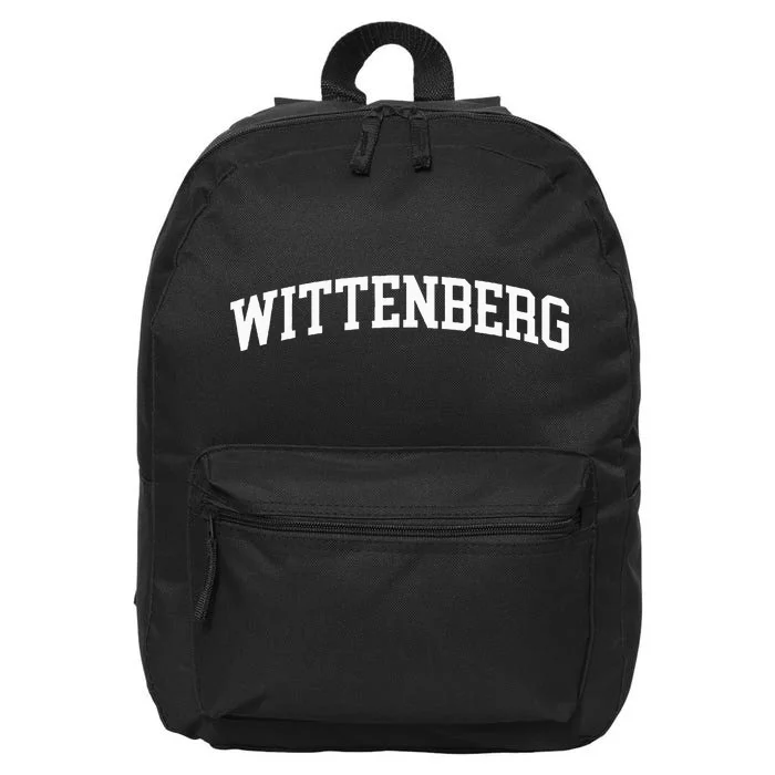 Wittenberg Arch Vintage Retro College Athletic Sports 16 in Basic Backpack