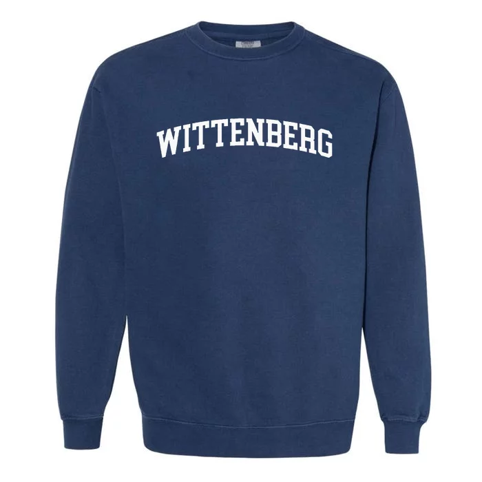 Wittenberg Arch Vintage Retro College Athletic Sports Garment-Dyed Sweatshirt