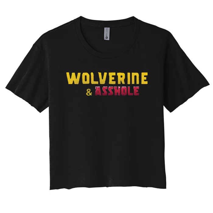 Wolverine Asshole Women's Crop Top Tee