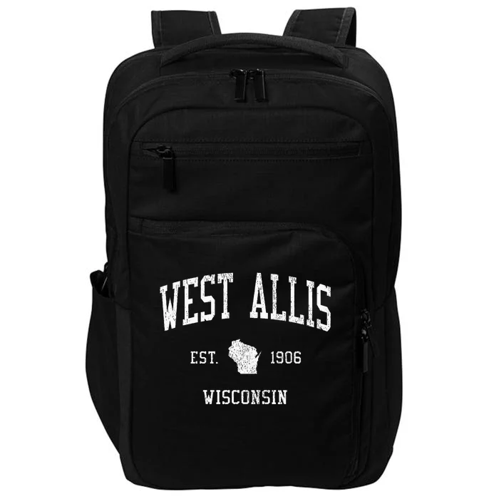 West Allis Wi Vintage Athletic Sports Impact Tech Backpack