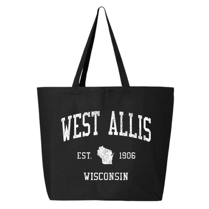 West Allis Wi Vintage Athletic Sports 25L Jumbo Tote