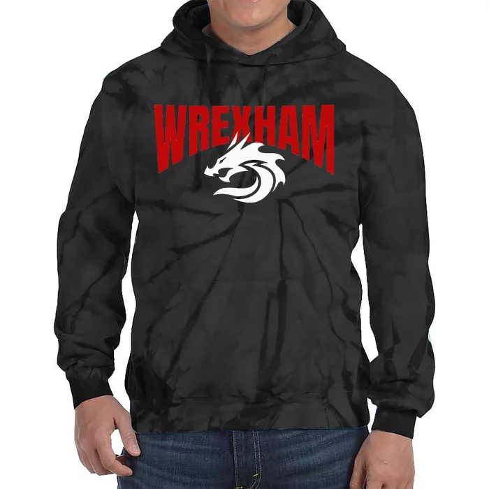 W.R.E.X.H.A.M Apparel Wales Flag Welsh Dragon Sports Vintage Tie Dye Hoodie