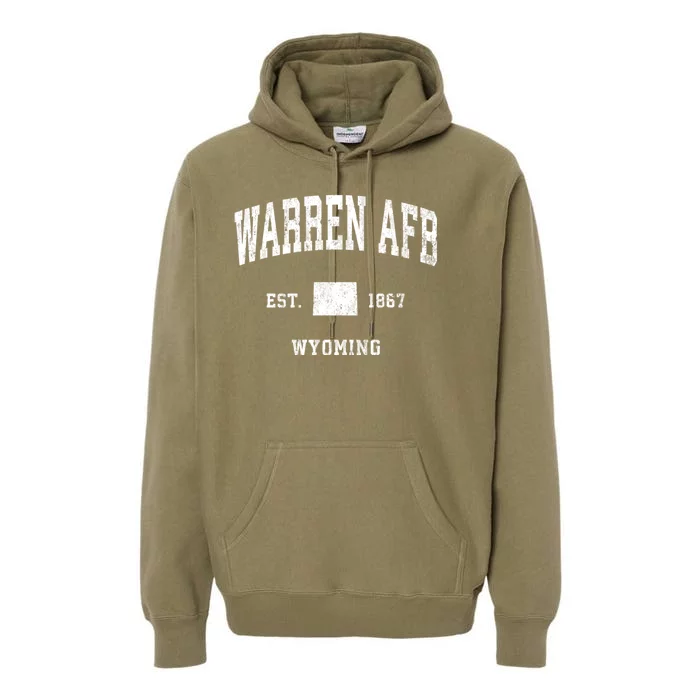 Warren Afb Wyoming Wy Vintage Athletic Premium Hoodie