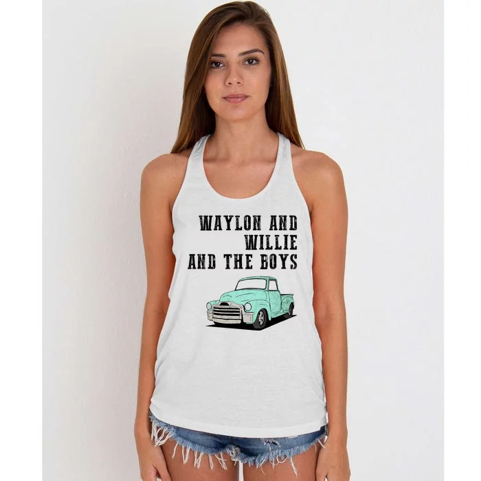 W.A.Y.L.O.N And Willie Women's Knotted Racerback Tank