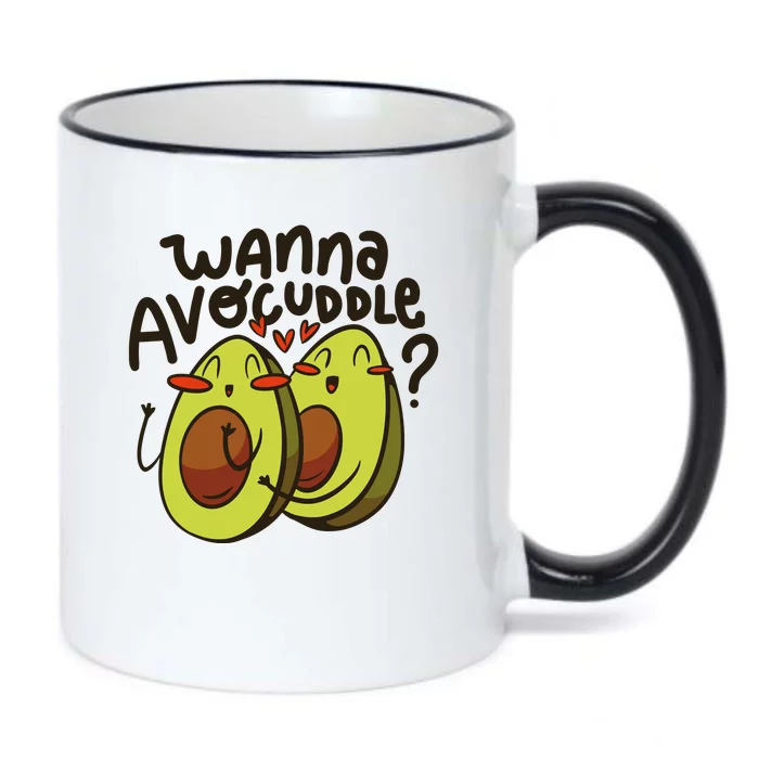 Wanna Avocuddle Black Color Changing Mug