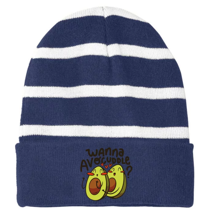 Wanna Avocuddle Striped Beanie with Solid Band