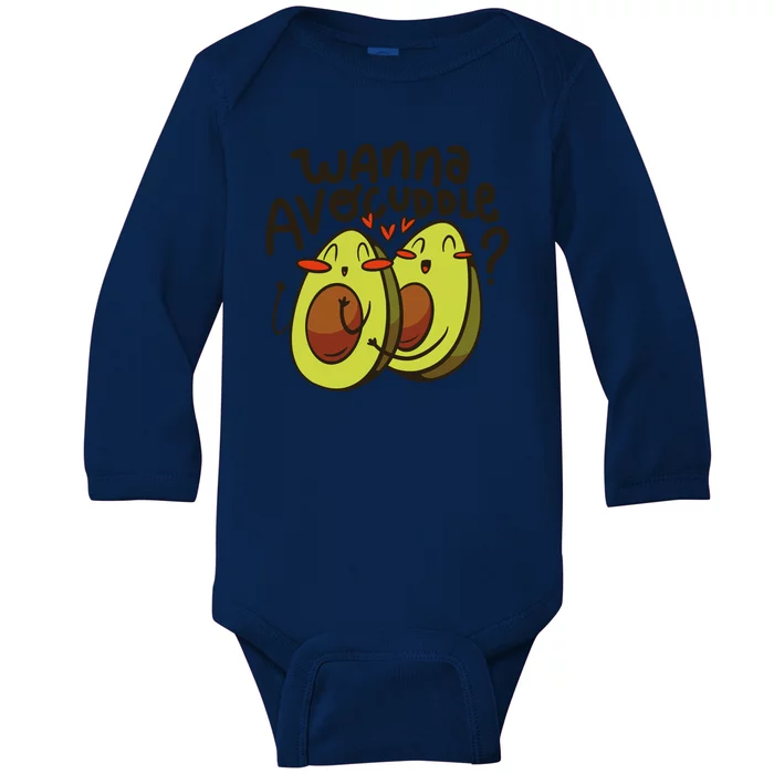 Wanna Avocuddle Baby Long Sleeve Bodysuit