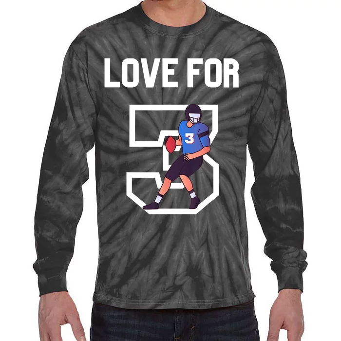 We Are With You Damar Love For 3 Tie-Dye Long Sleeve Shirt