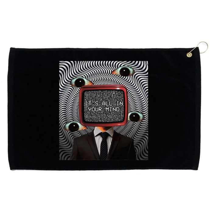 Weirdcore Aesthetic Weird Eyes Optical Illusion Oddcore Grommeted Golf Towel