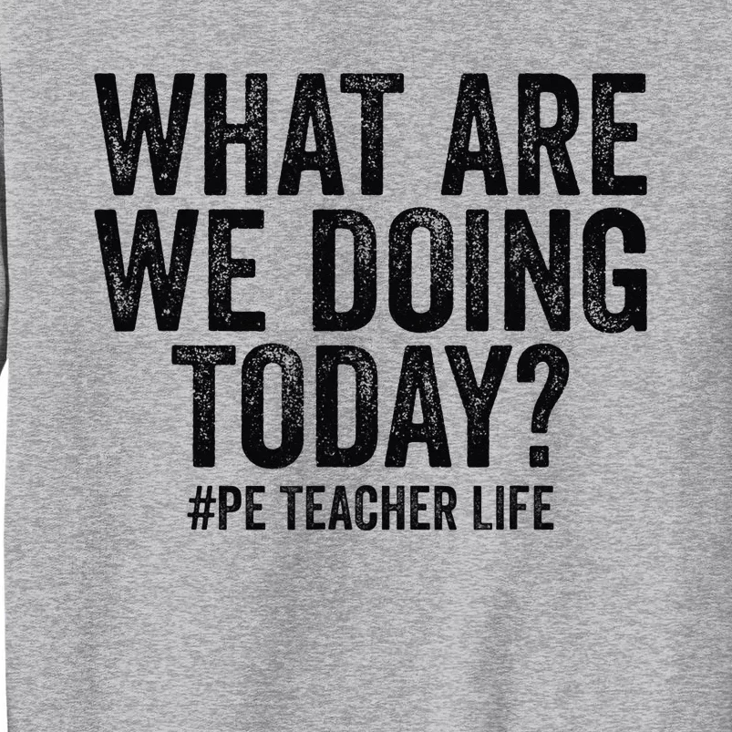 What are we doing today PE Teacher life Physical Education Tall Sweatshirt