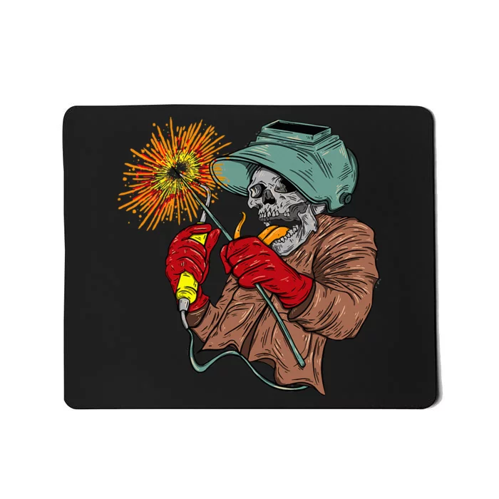 Welding Arc Welder Skeleton Skull Tig Gas welding Mousepad