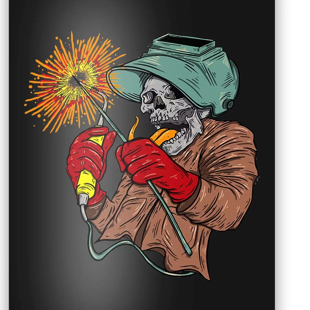 Welding Arc Welder Skeleton Skull Tig Gas welding Poster