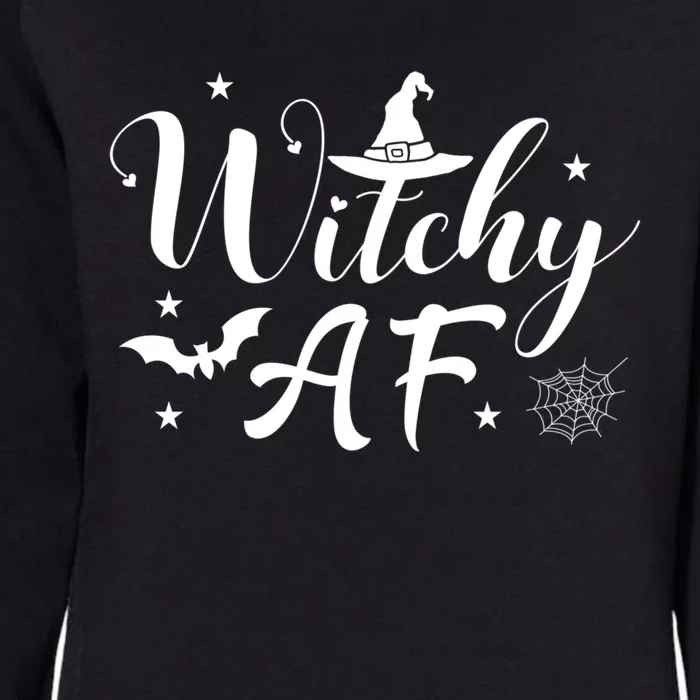 Witchy Af Witch Wiccan And Pagan Funny Gift Halloween Meaningful Gift Womens California Wash Sweatshirt