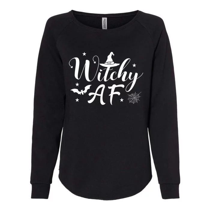 Witchy Af Witch Wiccan And Pagan Funny Gift Halloween Meaningful Gift Womens California Wash Sweatshirt