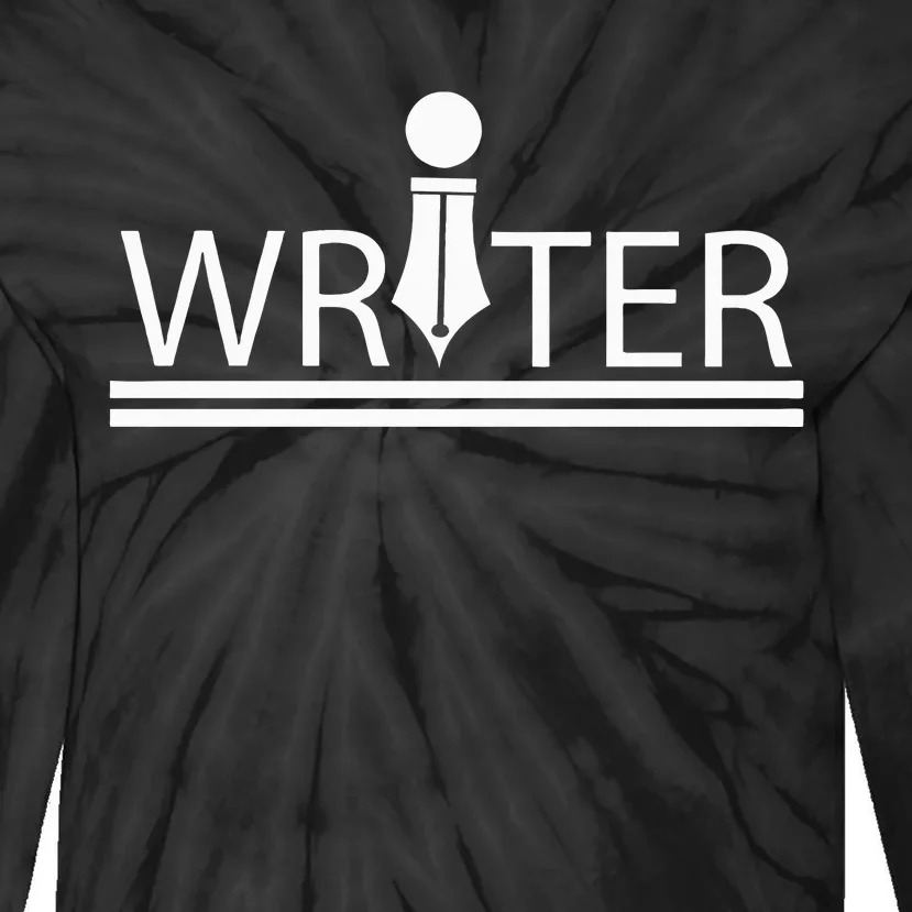 Writer Author  White Tie-Dye Long Sleeve Shirt