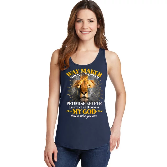 Way Maker Miracle Worker Lion Ladies Essential Tank