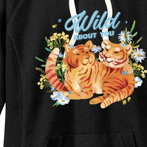 Wild About You Cute Tiger Couple Women's Fleece Hoodie