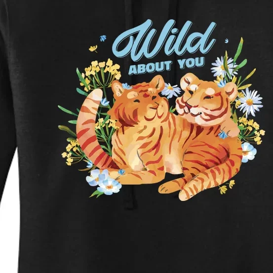 Wild About You Cute Tiger Couple Women's Pullover Hoodie