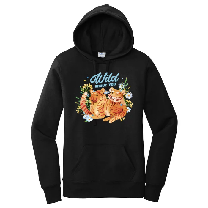 Wild About You Cute Tiger Couple Women's Pullover Hoodie