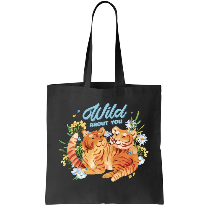 Wild About You Cute Tiger Couple Tote Bag