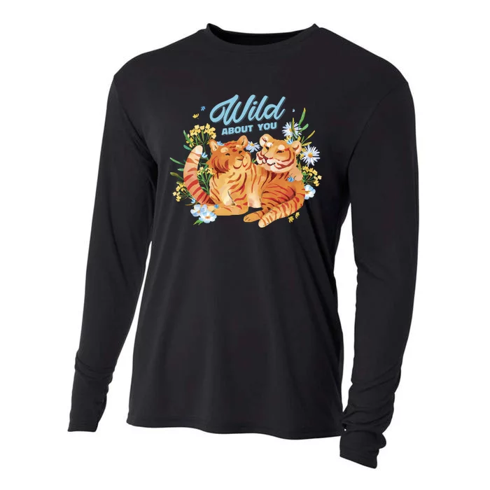 Wild About You Cute Tiger Couple Cooling Performance Long Sleeve Crew