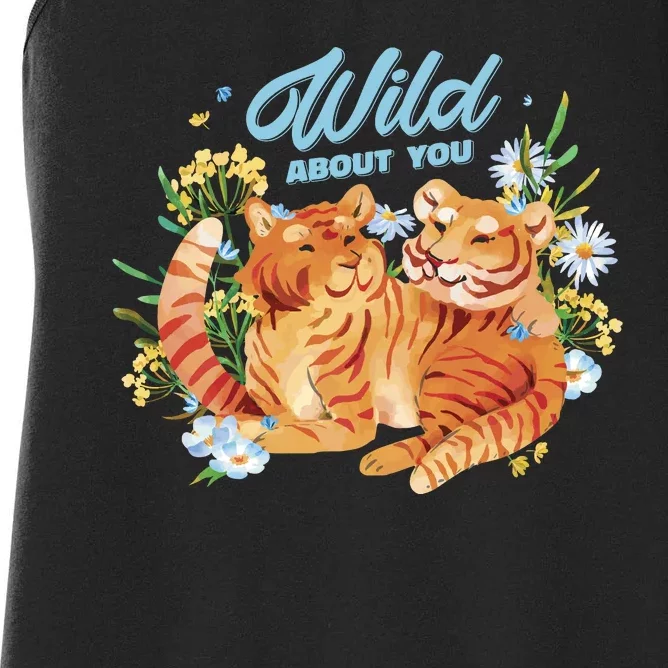 Wild About You Cute Tiger Couple Women's Racerback Tank