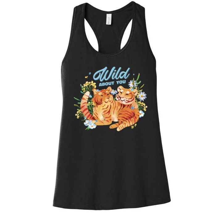 Wild About You Cute Tiger Couple Women's Racerback Tank