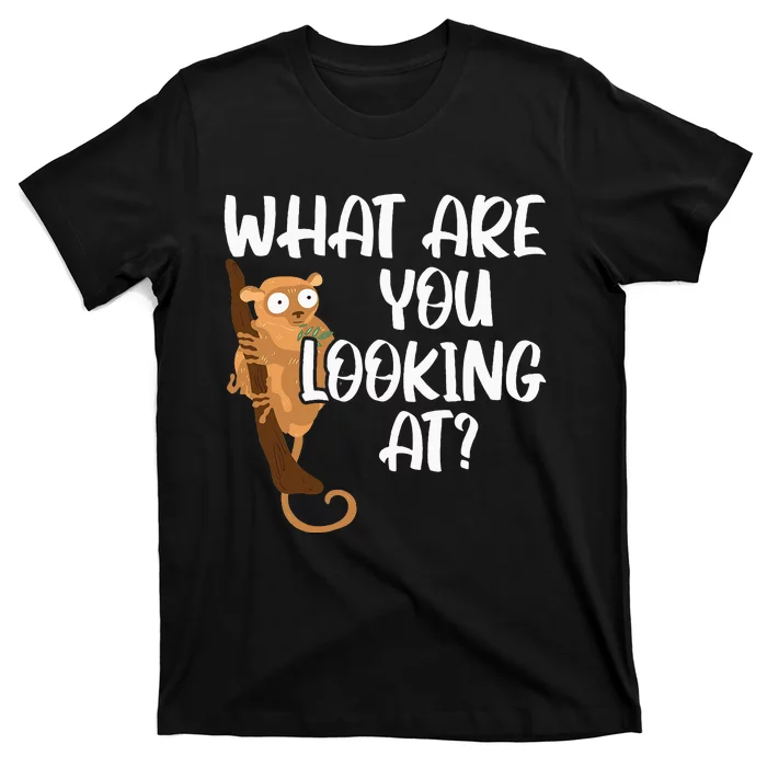 What Are You Looking At Big Eyes Animal Lover Tarsier T-Shirt