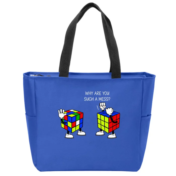 Why Are You Such A Mess Funny Speed Cubing Zip Tote Bag