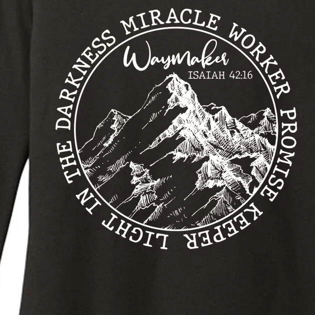 Waymaker Isaiah 42:16 Nature Mountains Womens CVC Long Sleeve Shirt