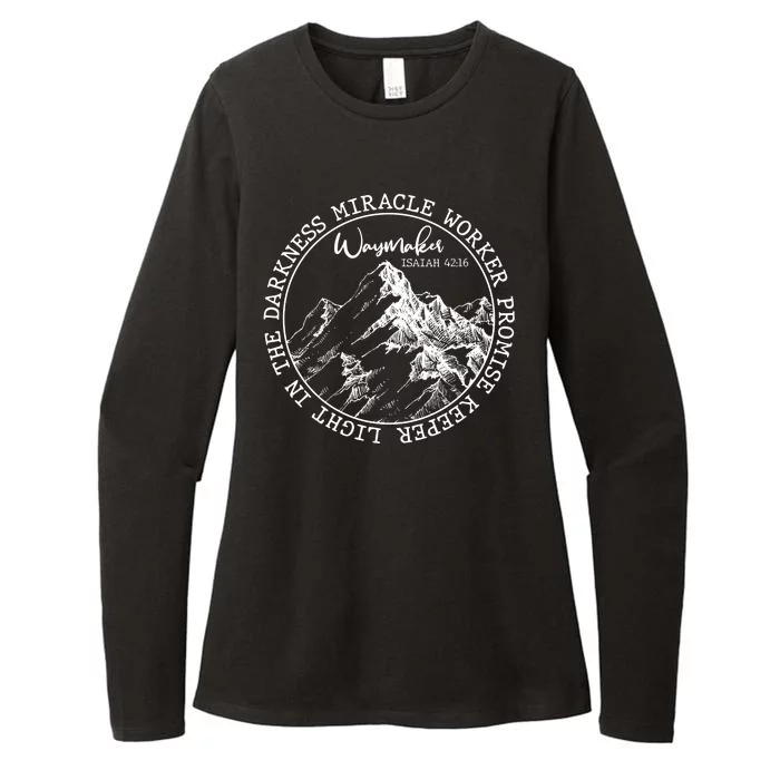 Waymaker Isaiah 42:16 Nature Mountains Womens CVC Long Sleeve Shirt