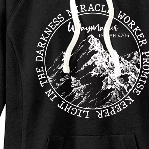 Waymaker Isaiah 42:16 Nature Mountains Women's Fleece Hoodie