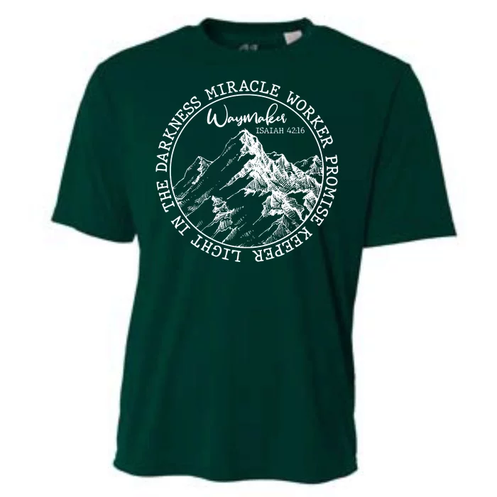 Waymaker Isaiah 42:16 Nature Mountains Cooling Performance Crew T-Shirt