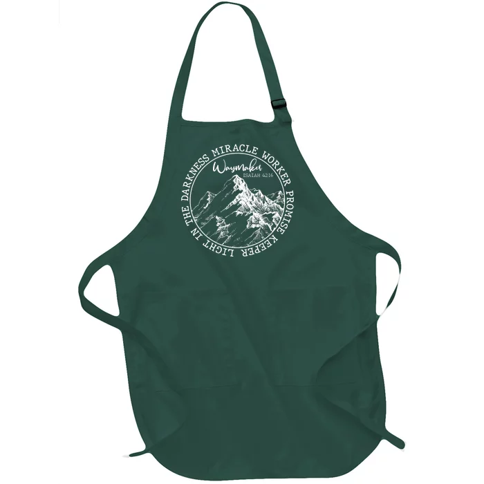 Waymaker Isaiah 42:16 Nature Mountains Full-Length Apron With Pocket