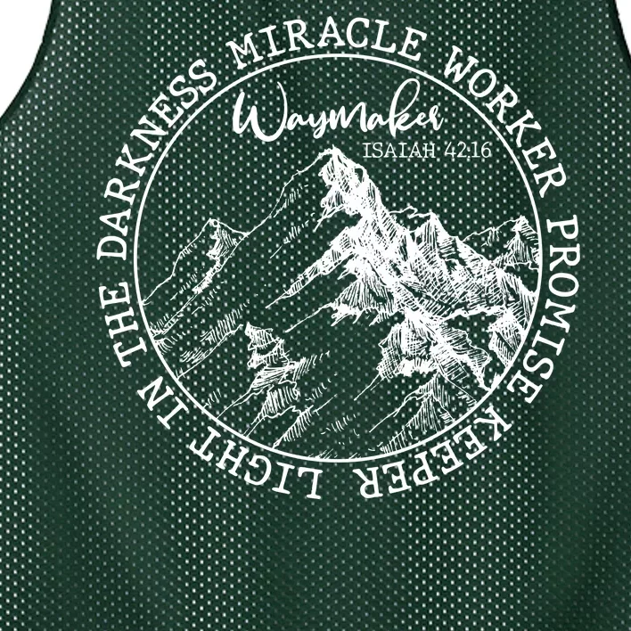 Waymaker Isaiah 42:16 Nature Mountains Mesh Reversible Basketball Jersey Tank