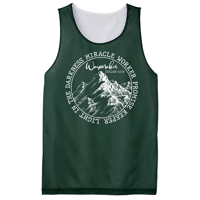 Waymaker Isaiah 42:16 Nature Mountains Mesh Reversible Basketball Jersey Tank