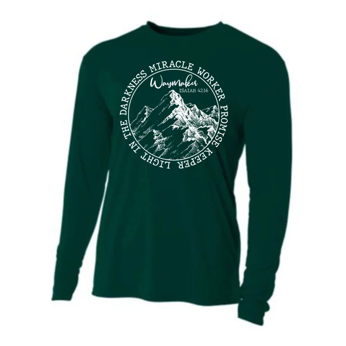 Waymaker Isaiah 42:16 Nature Mountains Cooling Performance Long Sleeve Crew