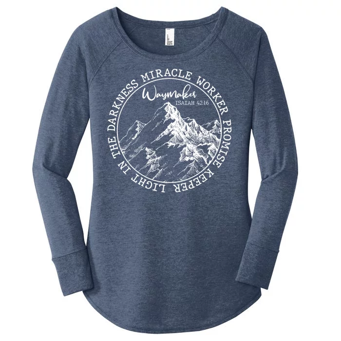 Waymaker Isaiah 42:16 Nature Mountains Women's Perfect Tri Tunic Long Sleeve Shirt