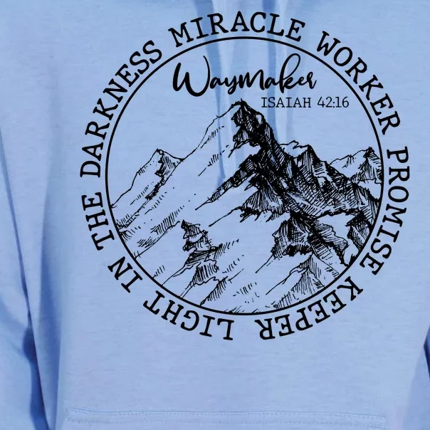 Waymaker Isaiah 42:16 Nature Mountains Unisex Surf Hoodie