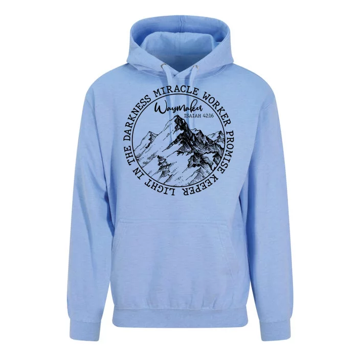 Waymaker Isaiah 42:16 Nature Mountains Unisex Surf Hoodie