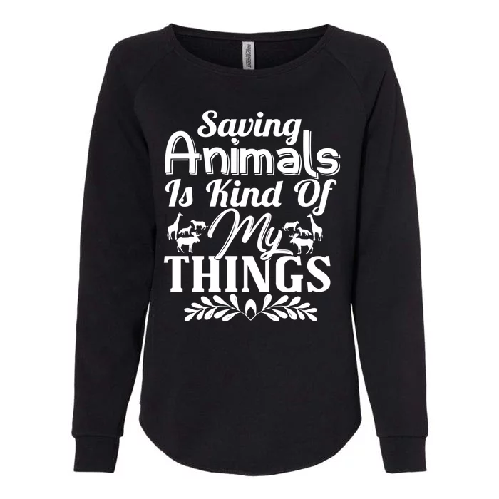 Wildlife Animals Zoo Keeper Graphic Womens California Wash Sweatshirt