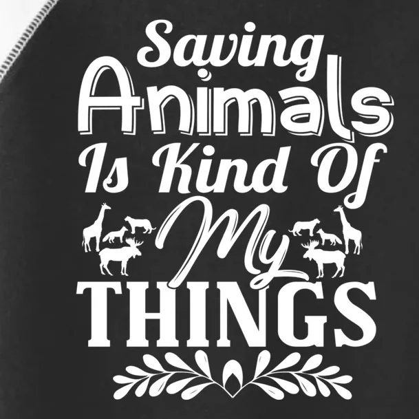 Wildlife Animals Zoo Keeper Graphic Toddler Fine Jersey T-Shirt