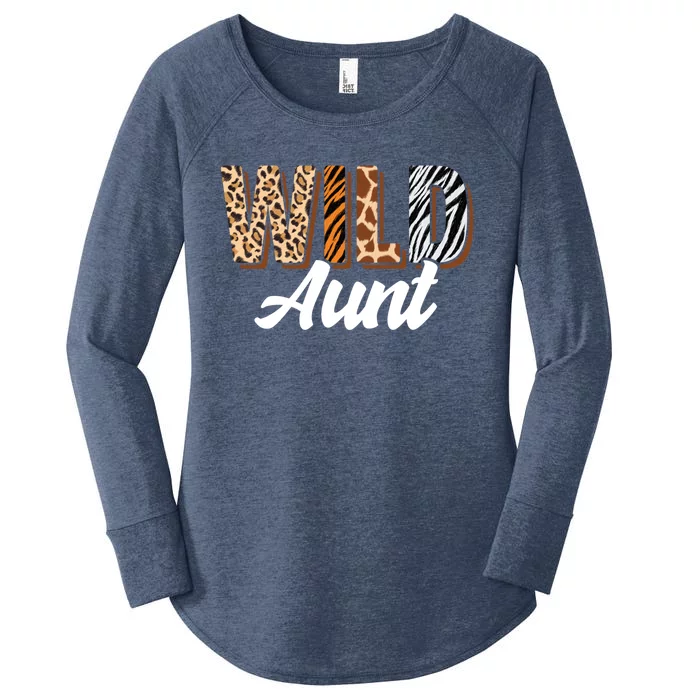 Wild Aunt Zoo Born Two Be Wild Bfunny Giftday Safari Jungle Animal Great Gift Women's Perfect Tri Tunic Long Sleeve Shirt