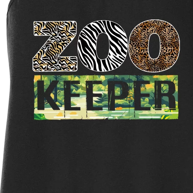 Wildlife Animals Zoo Keeper Graphic Women's Racerback Tank